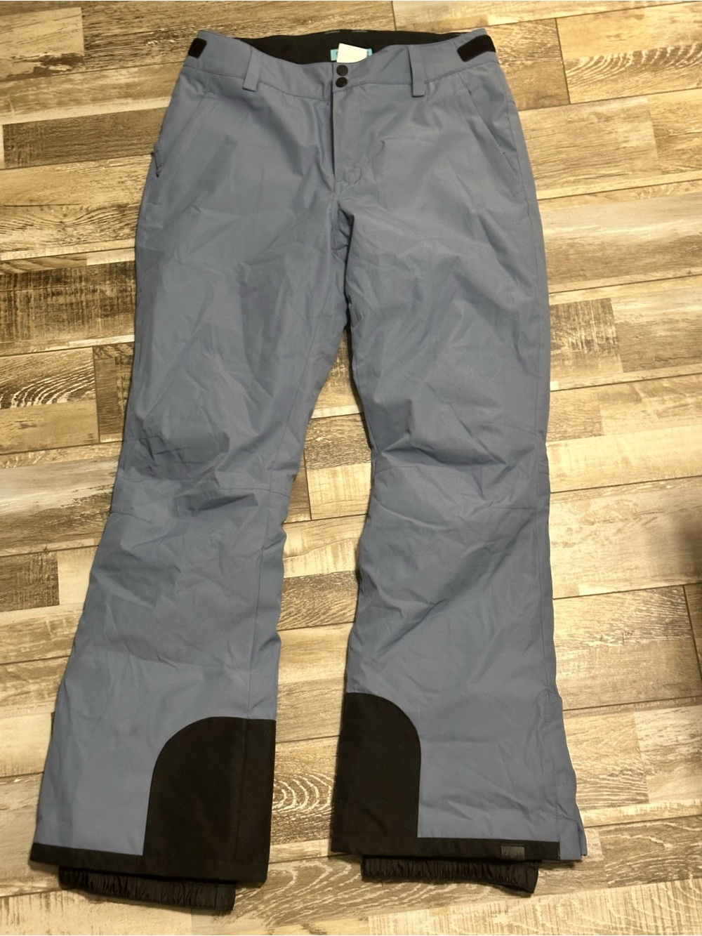 Women’s Light Blue/Gray Waterproof Snow Pants - Insulated Ski Joggers